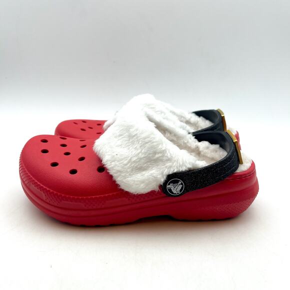 Crocs Kids Classic Lined Santa Clogs US C13 EU 30.5 Red White Lightweight NWT - Picture 7 of 13